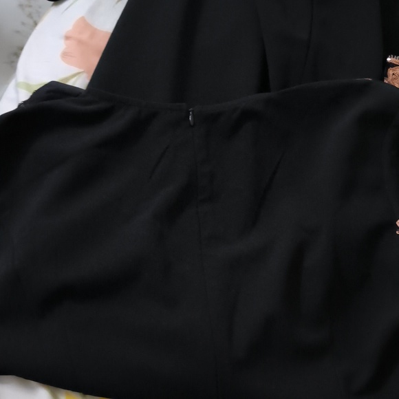 Black Jumpsuit with Net Sleeves - Picture 4 of 4